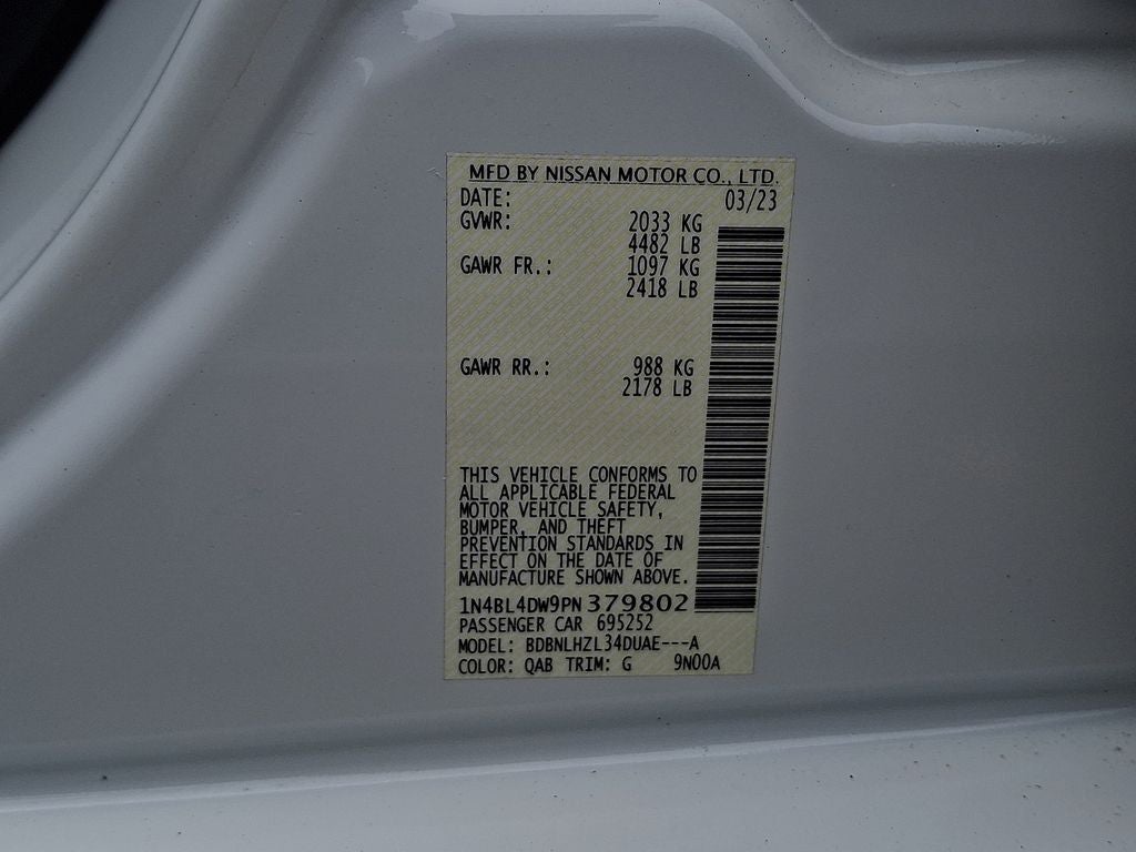 2023 Nissan Altima 2.5 SV