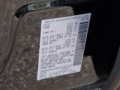 2025 Nissan Frontier PRO-4X