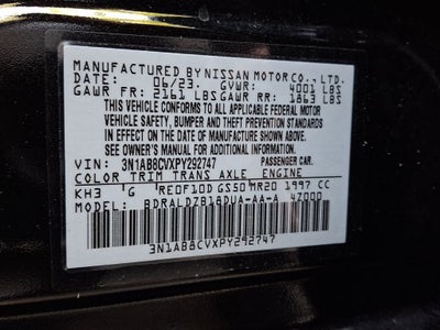 2023 Nissan Sentra SV