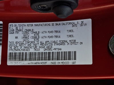 2020 Toyota Tacoma SR V6