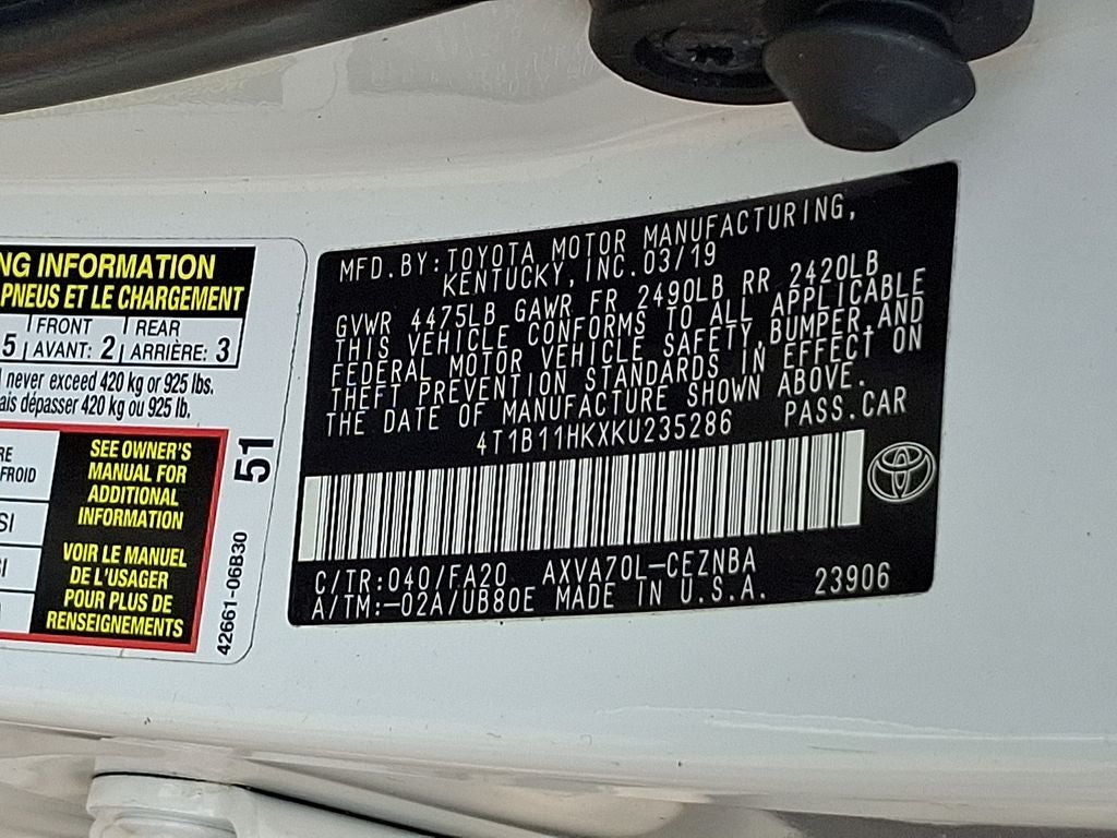 2019 Toyota Camry LE