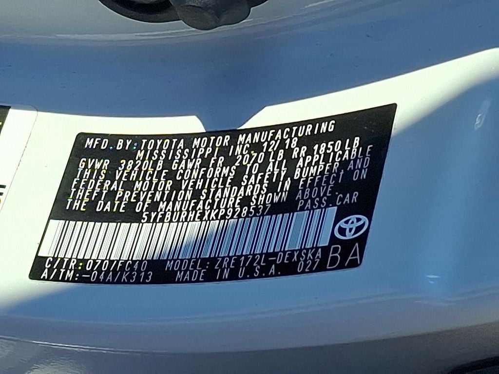 2019 Toyota Corolla SE