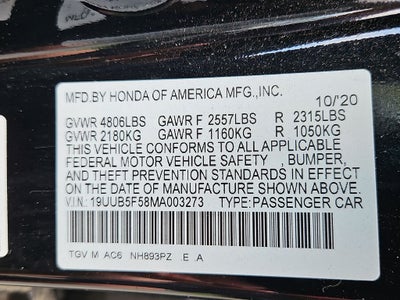 2021 Acura TLX A-SPEC Package
