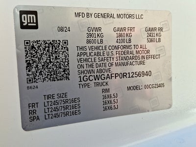 2024 Chevrolet Express 2500 Work Van Cargo
