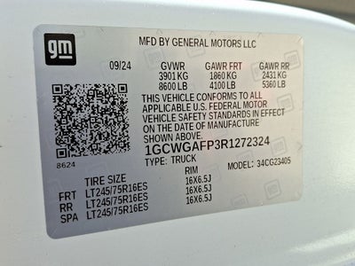 2024 Chevrolet Express 2500 Work Van Cargo