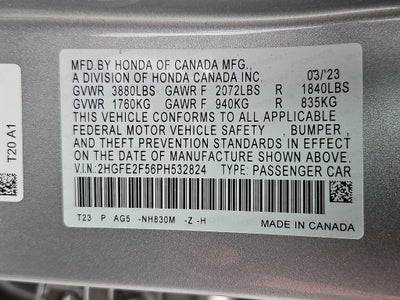 2023 Honda Civic Sedan Sport