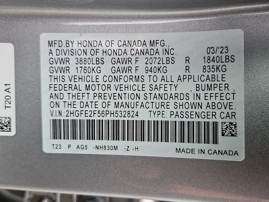 2023 Honda Civic Sedan Sport