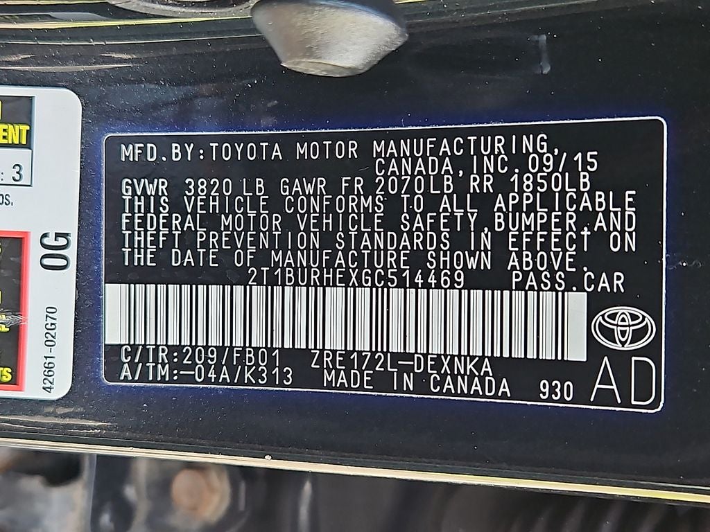 2016 Toyota Corolla LE
