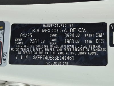 2025 Kia K4 LXS