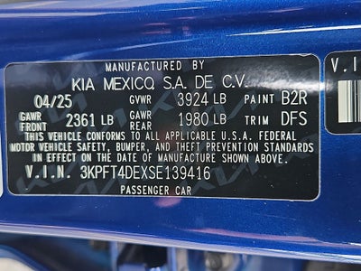 2025 Kia K4 LXS