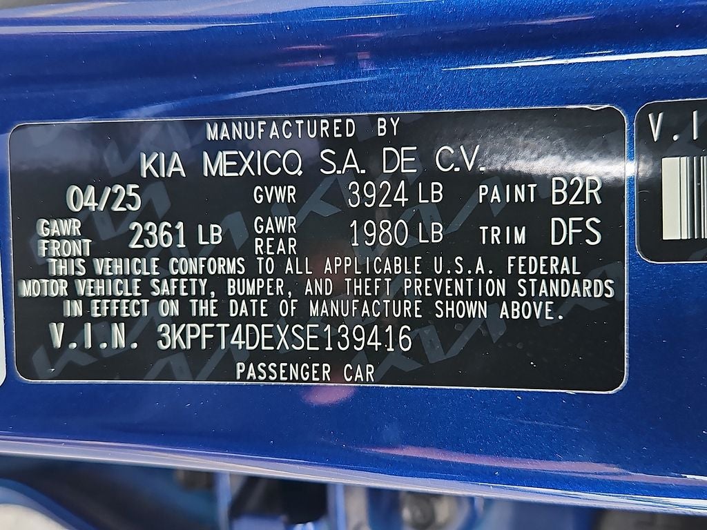 2025 Kia K4 LXS