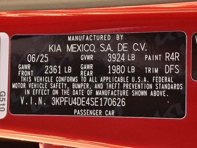 2025 Kia K4 EX
